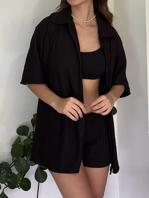 SET CAMISA + SHORT TEXTURA