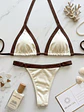 BIKINI BRONCEADOR TANGA REGULABLE BICOLOR - Miniatura 1