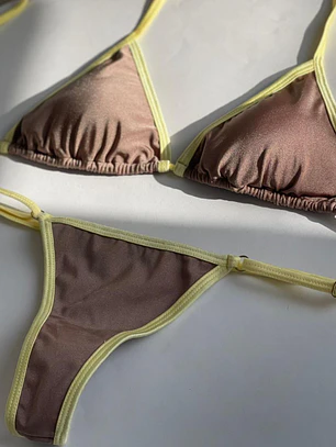 BIKINI BRONCEADOR SATINADO BICOLOR