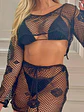SET TOP + FALDA MALLA BLANCO Y NEGRO - Miniatura 2