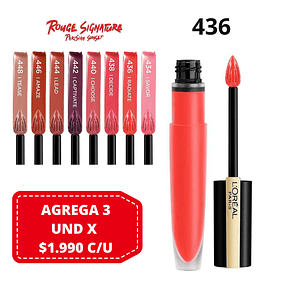 Labial Rouge Signature Larga Duración tono 436 Radiate 