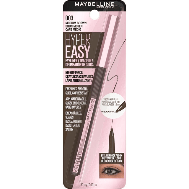 Delineador de ojos Retráctil Hyper Easy Mechanical Maybelline - 003 Medium Brown