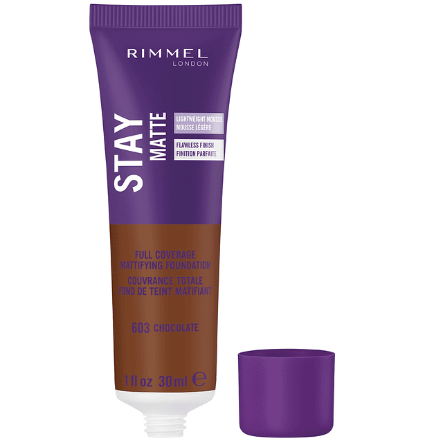 Base en Mousse Cremosa Stay Matte Rimmel London - 603 Chocolate