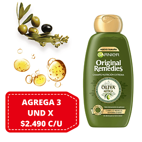 Shampoo Original Remedies Garnier Oliva Mítica 300 ML 