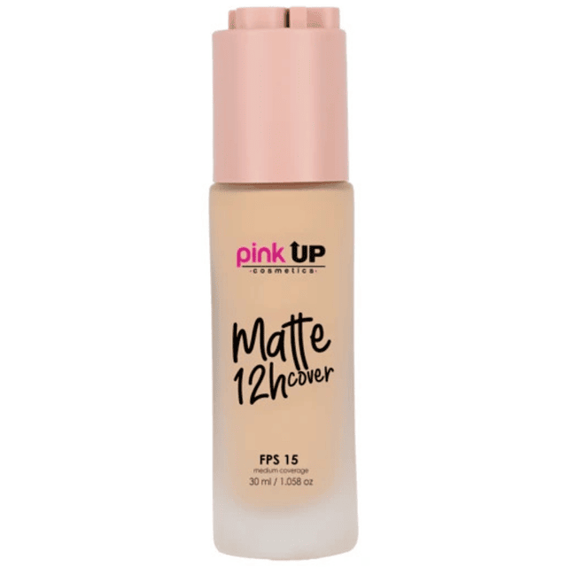 Base Liquida de Cobertura Media y Acabado Matte Pink Up - 100 PALE