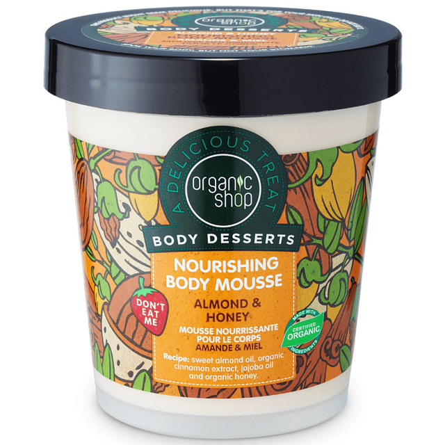 Mousse Corporal Nutritiva Organic Shop - Almendras y Miel 