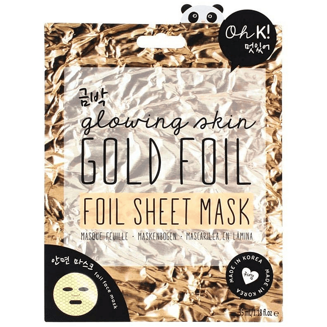 Mascarilla Facial de Lamina de Oro  Ohk! Koreana