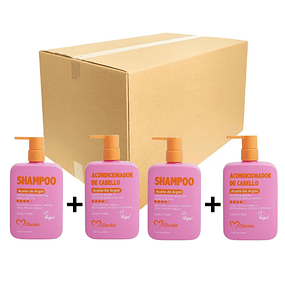Caja de 24 Productos Misucka 12 Shampoos + 12 Acondicionadores - ARGAN 