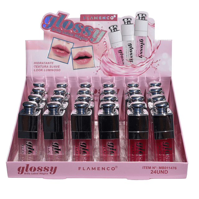 Display de 24 Brillos Labiales Magico (Dupe de Dior) - MB011476