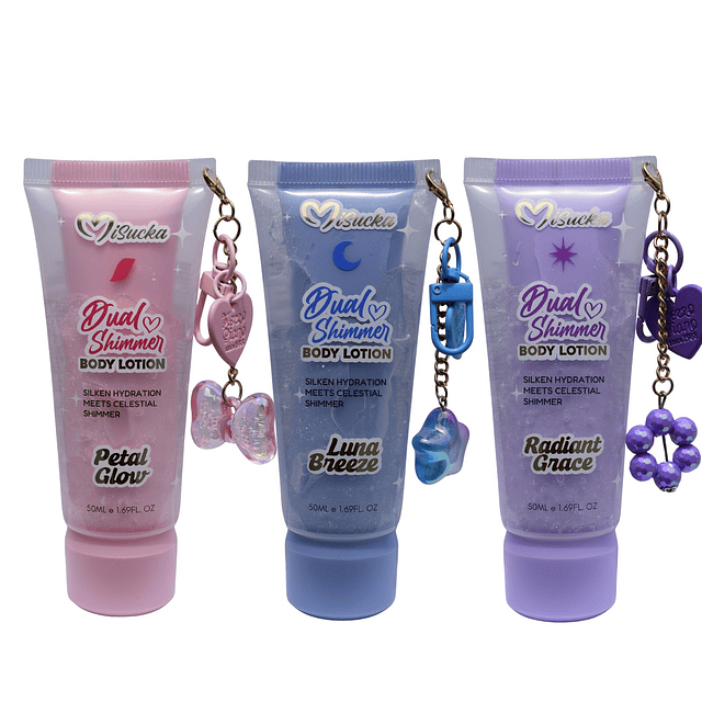 Locion Corporal Colgante Duo con Brillo de Misucka 50 Ml - Luna Breeze