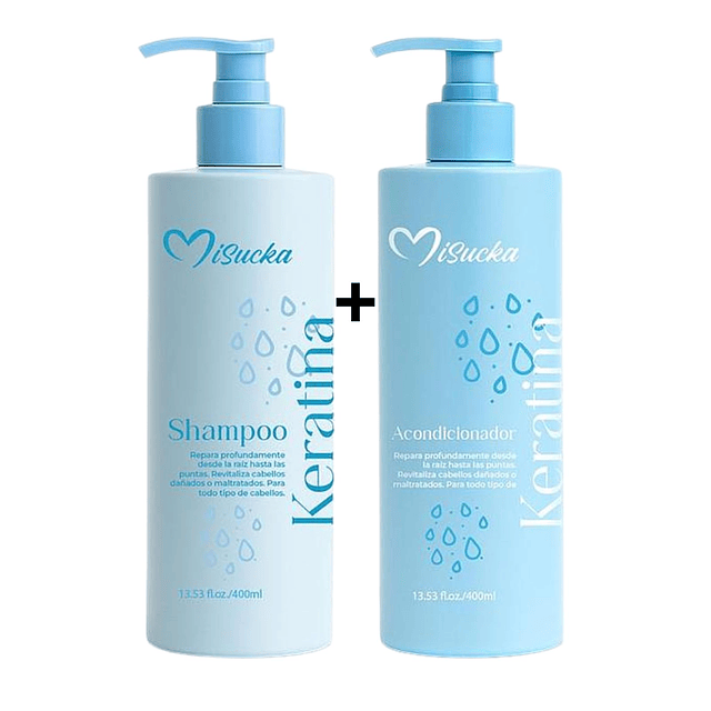 Pack de Shampo y Acondicionador Keratina  400 Ml Misucka
