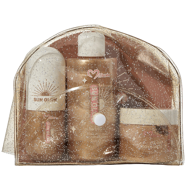 Mini Set Misucka Showe Gel, Aceite Corporal y Exfoliante Corporal - 3 Piezas Sunny Caramel