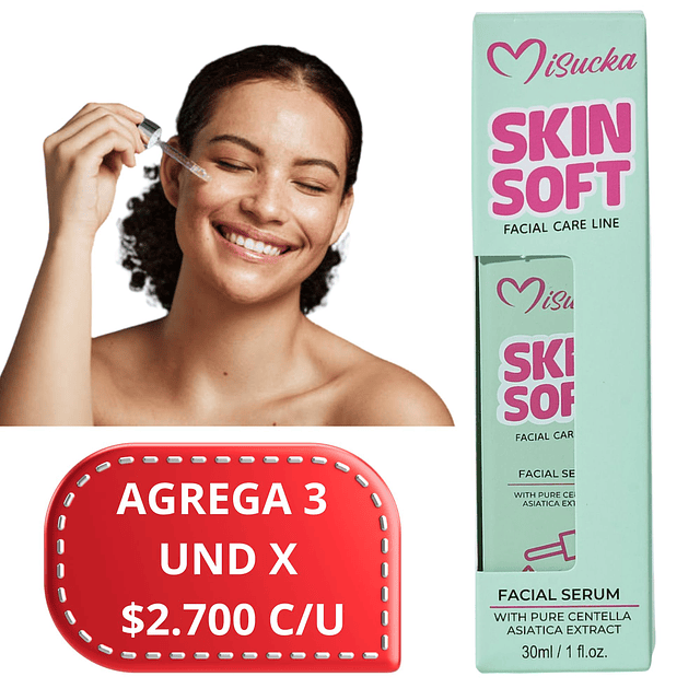Serum Facial Con estracto de Centella Asiatica Misucka Skin Soft - 30 Ml 
