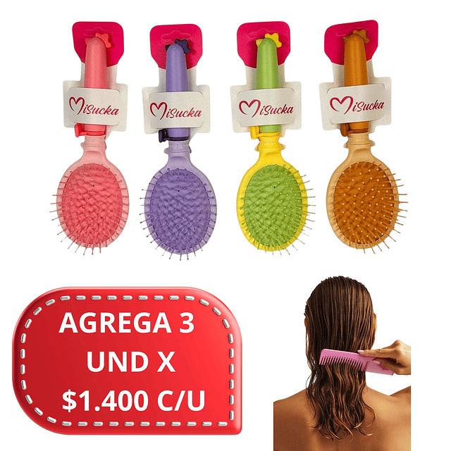 Cepillo para el Cabello Misucka Alta Calidad, Se Envian Colores Surtidos - AR54