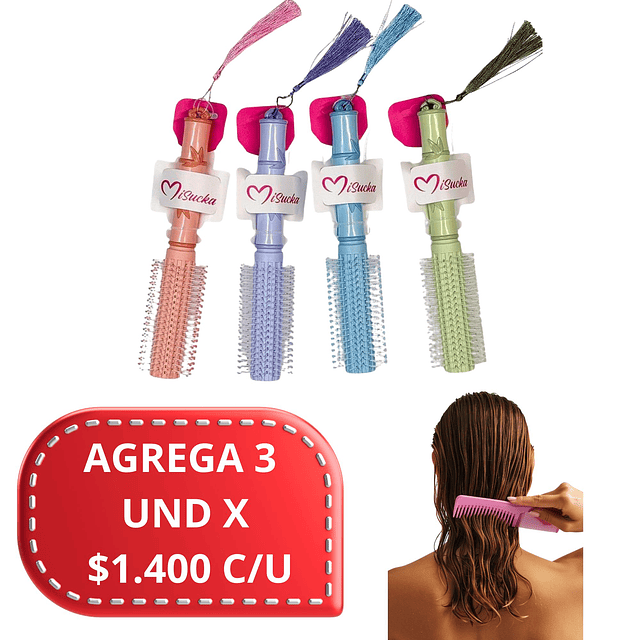 Cepillo para el Cabello Misucka Alta Calidad, Se Envian Colores Surtidos - AR66