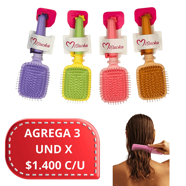 Cepillo para el Cabello Misucka Alta Calidad, Se Envian Colores Surtidos - AR57