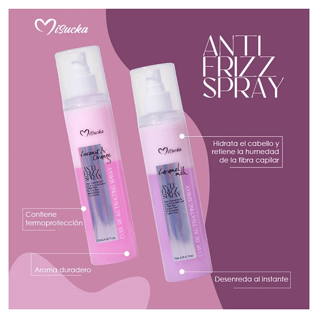 Spray Activador de Rulos y Anti Frizz Misucka - 250 Ml Passion Fruit