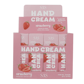 Caja de 12 Cremas para Manos SAS Cosmetics 105g - SAH206 Strawberry