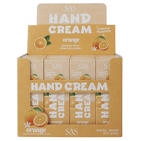 Caja de 12 Cremas para Manos SAS Cosmetics 105g - SAH209 Orange