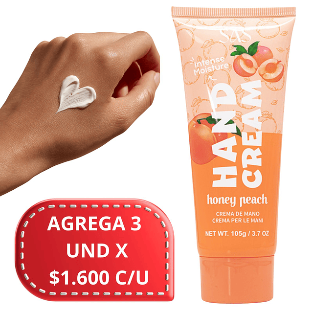 Crema para Manos SAS Cosmetics 105g - SAH208 Honey Peach