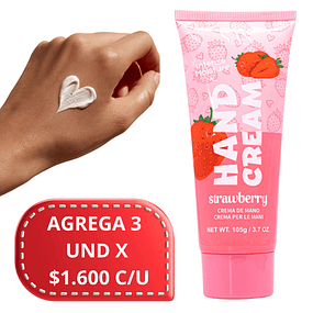 Crema para Manos SAS Cosmetics 105g - SAH206 Strawberry