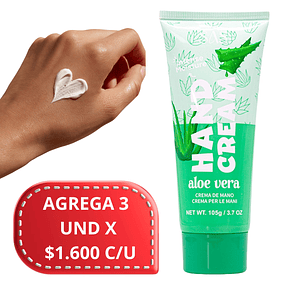 Crema para Manos SAS Cosmetics 105g - SAH207 Aleo Vera