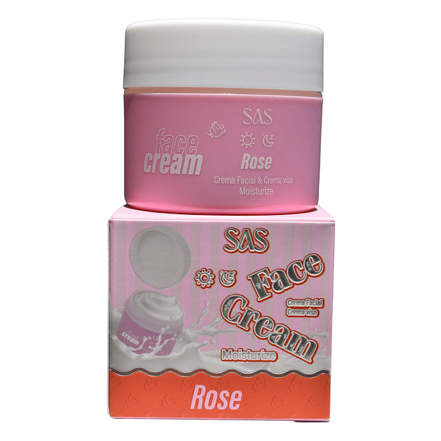 Crema Facial SAS Cosmetics con Estracto de Rosas 38g - SAH191 - ROSE