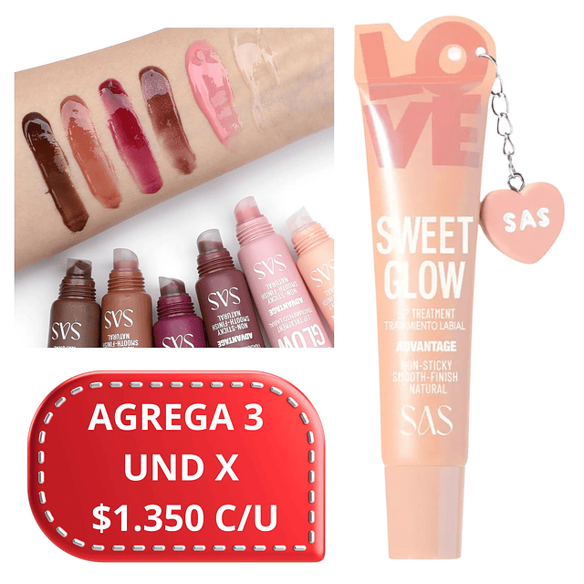 Tratamiento de Labios SAS Cosmetics Sweet Glow - SLB003 - TONO 01 
