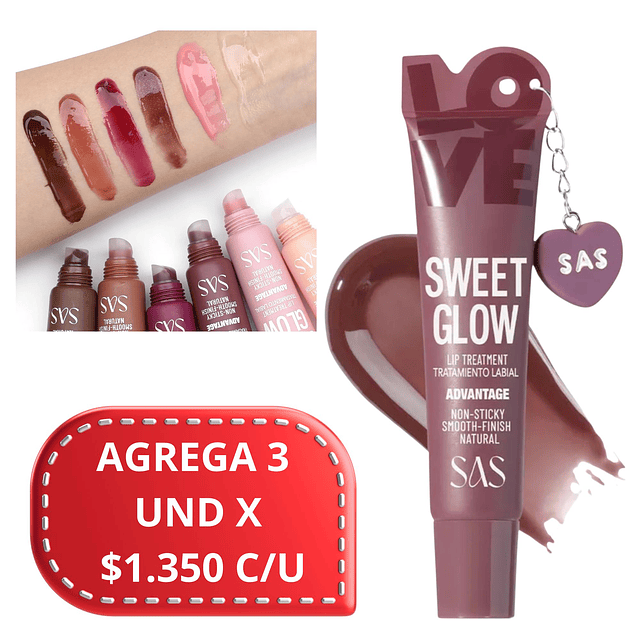 Tratamiento de Labios SAS Cosmetics Sweet Glow - SLB003 - TONO 03