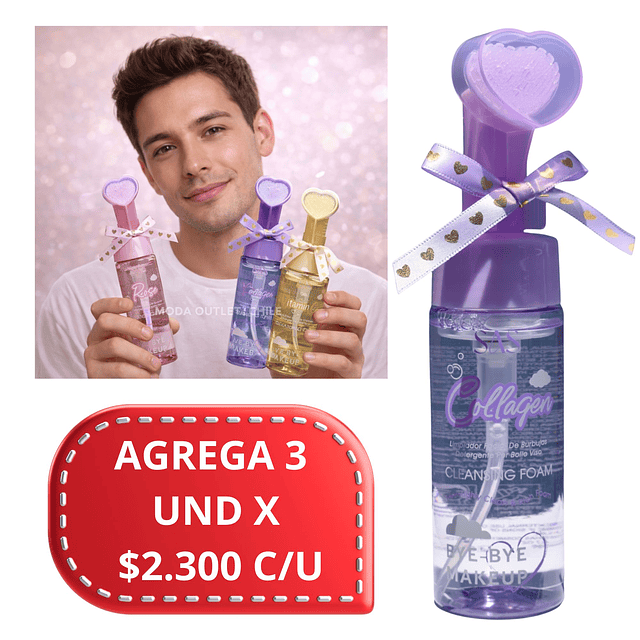 Limpiador Facial en Espuma SAS Cosmetics - SAH211-3 - COLLAGEN