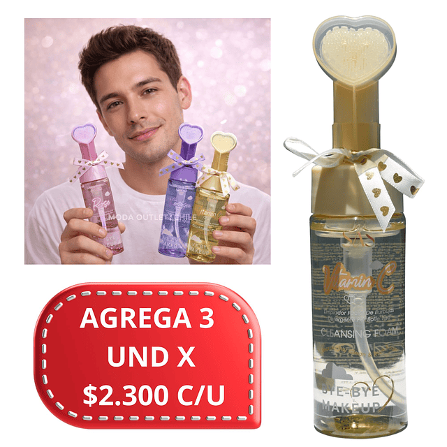 Limpiador Facial en Espuma SAS Cosmetics - SAH211-4 - VITAMINA C