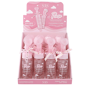 Display de 12 Limpiadores Faciales en Espuma SAS Cosmetics - SAH211-1 - ROSE