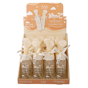 Display de 12 Limpiadores Faciales en Espuma SAS Cosmetics - SAH211-4 - VITAMINA C