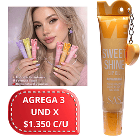 Aceite Labial LOVE Sweet Shine SAS Cosmetics - SLG011 - Tono 01