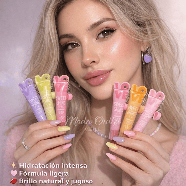 Aceite Labial LOVE Sweet Shine SAS Cosmetics - SLG011 - Tono 04