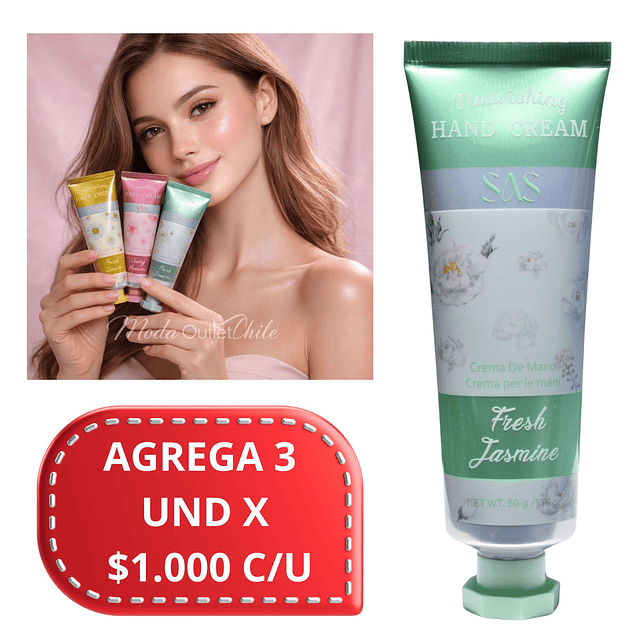 Crema de Manos SAS Cosmetics 50g - FRESH JASMINE