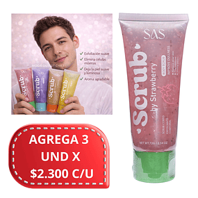 Exfoliante Corporal SAS Cosmetics 72g - SAH216-1 - STRAWBERRY