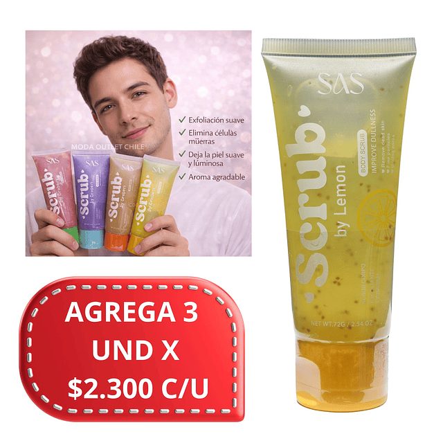 Exfoliante Corporal SAS Cosmetics 72g - SAH216-3 - LEMON