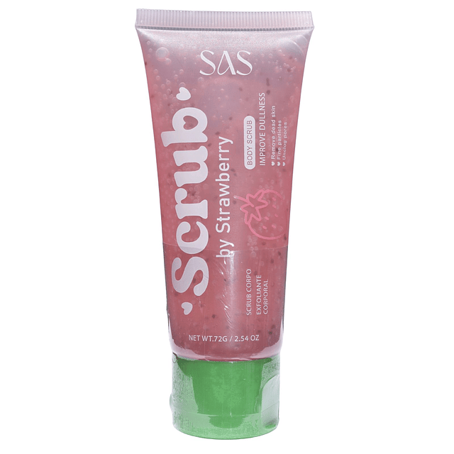 Caja de 12 Exfoliantes Corporales SAS Cosmetics 72g - SAH216-1 - STRAWBERRY