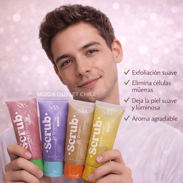 Caja de 12 Exfoliantes Corporales SAS Cosmetics 72g - SAH216-2 - GRAPES