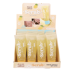Caja de 12 Exfoliantes Corporales SAS Cosmetics 72g - SAH216-3 - LEMON