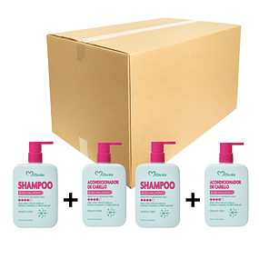 Caja de 12 Pack de Shampoo + Acondicionador Misucka - Acido Hyaluronico (Total 24 Unidades)