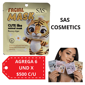 Mascarilla Facial SAS Cosmetics - SAH219-2 - BOUNCY TIGER