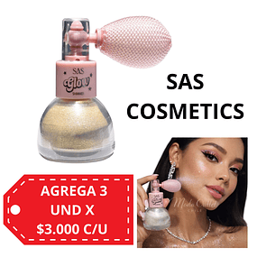 Iluminador en Polvo SAS Cosmetic con Difusor - SLP002 - TONO 02