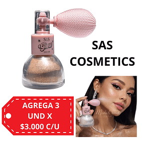 Iluminador en Polvo SAS Cosmetic con Difusor - SLP002 - TONO 03
