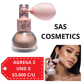 Iluminador en Polvo SAS Cosmetic con Difusor - SLP002 - TONO 04