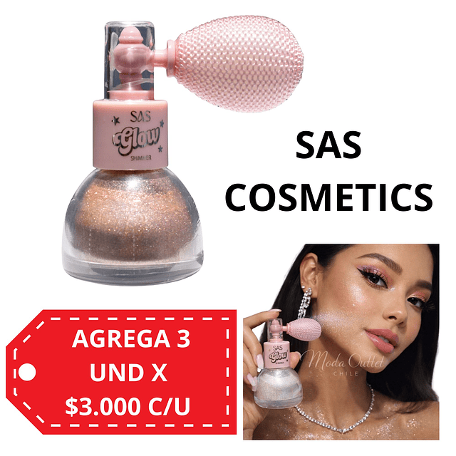 Iluminador en Polvo SAS Cosmetic con Difusor - SLP002 - TONO 04