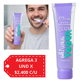 Pasta dental DUO Dientes Mas Blancos de Misucka - Grape