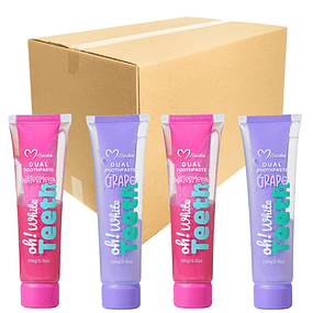 Caja de 12 Pastas dentales DUO Dientes Mas Blancos de Misucka - 2 Aromas