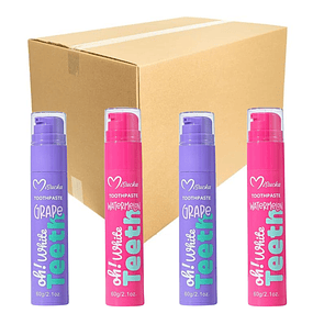 Caja de 12 Pastas dentales, diente mas Blancos Misucka 60g - 2 Aromas